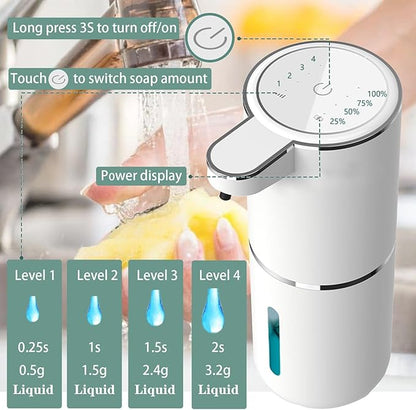 Automatic Foma/liquid Soap Dispenser, Touchless Electric Dispenser, USB Rechargeable with Infrared Sensor for Bathroom,Kitchen